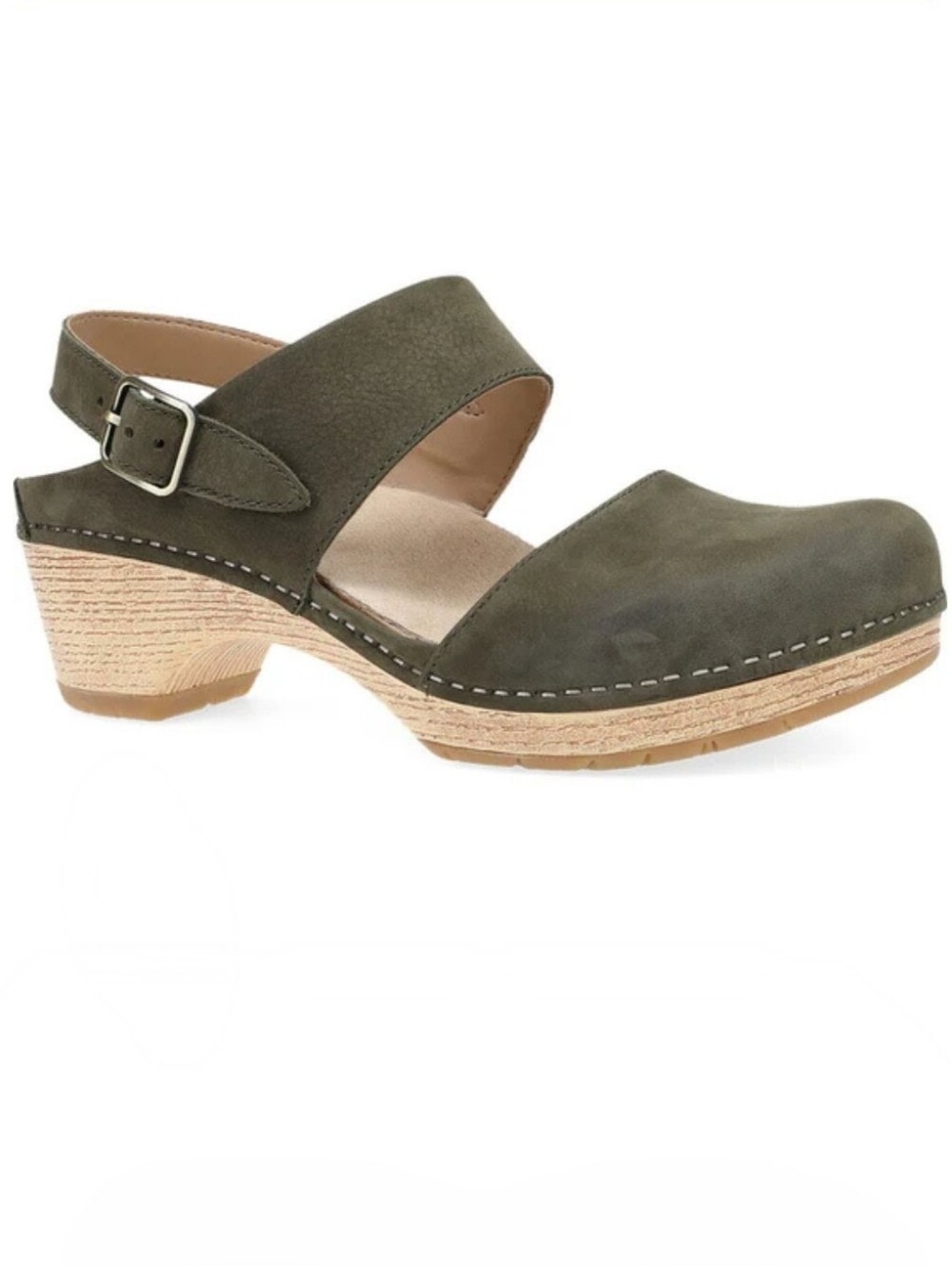 Dansko Lucia Ivy Milled Nubuck Clogs/Sandals In Size 38